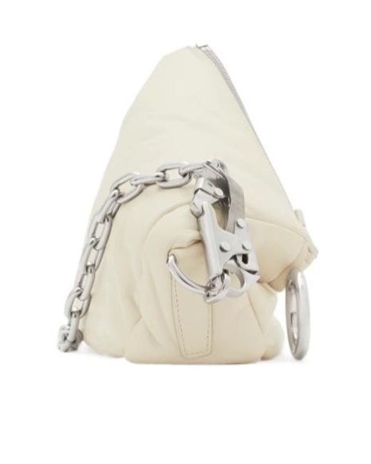 Burberry Natural Small Knight Chain-Linked Shoulder Bag