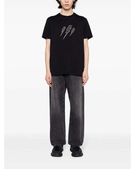 Neil Barrett Black Short-Sleeved T-Shirt for men