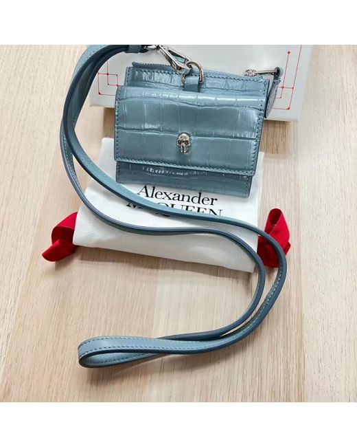 McQueen Blue Logo Card Bag