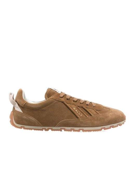 Bally Brown Lace-Up Sneakers for men