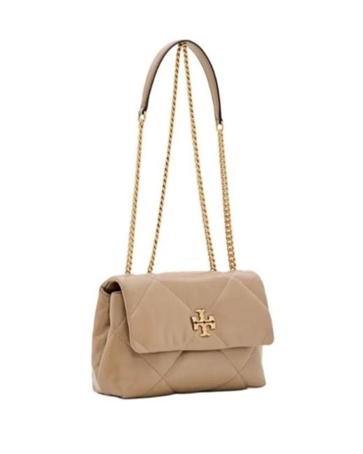 Tory Burch Natural Small Kira Diamond Quilt Convertible Shoulder Bag