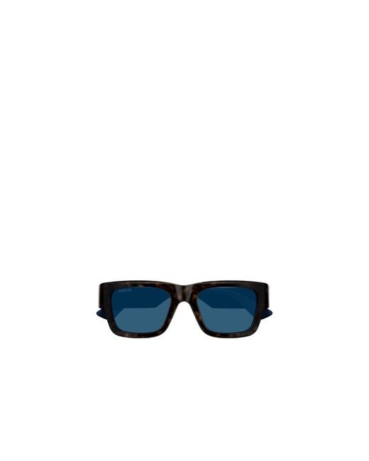 Gucci Blue Eyewear Rectangular Frame Sunglasses for men
