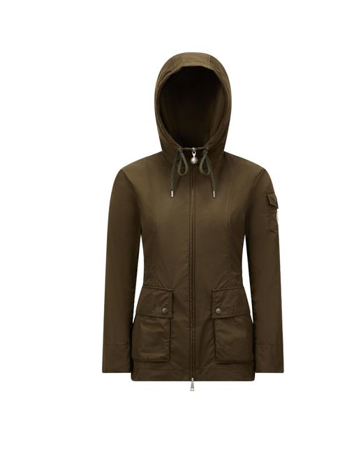 Moncler Green Leandro Logo Patch Hooded Jacket