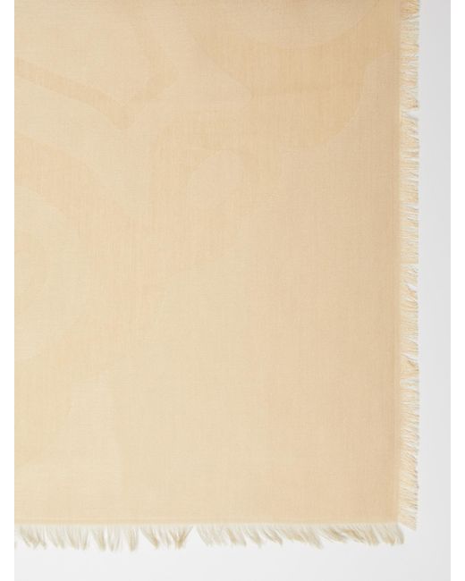 Max Mara Natural Selvi Fringed Scarf