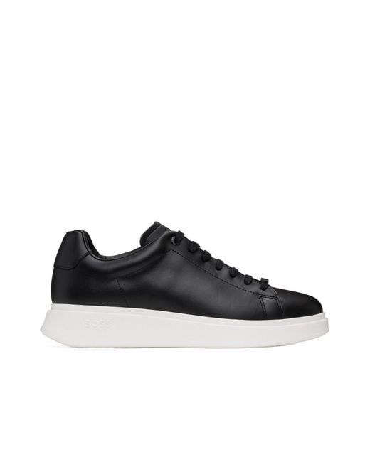 Boss Black Round Toe Low-Top Casual Shoes for men