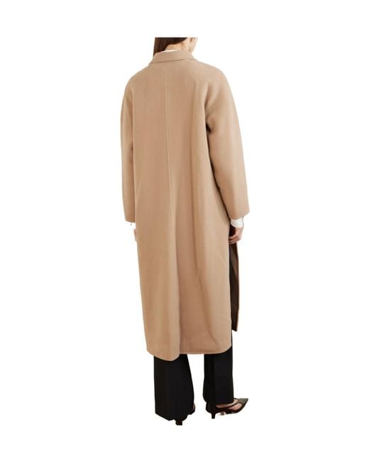 Theory Natural Double-Breasted Wool And Cashmere-Blend Coat