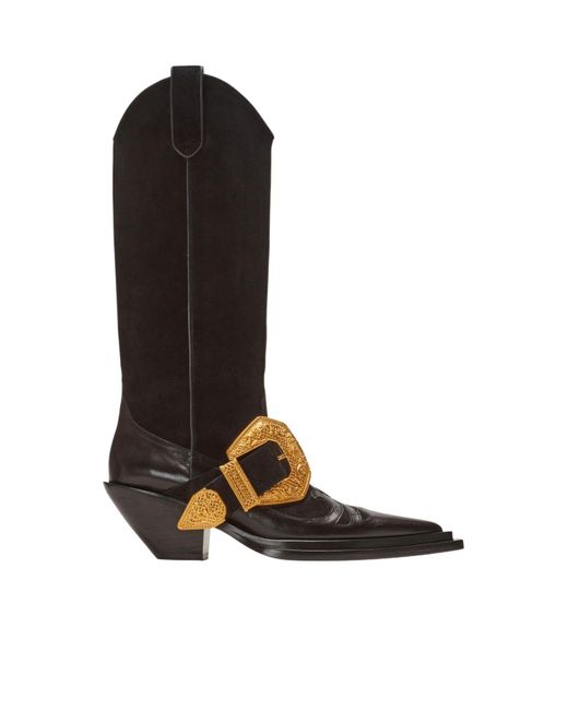 Balmain Black Western Boots