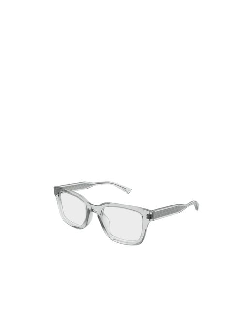 Gucci Metallic Eyewear Square Frame Glasses for men