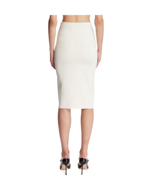 Tom Ford White Elasticated Waistband Midi Skirt