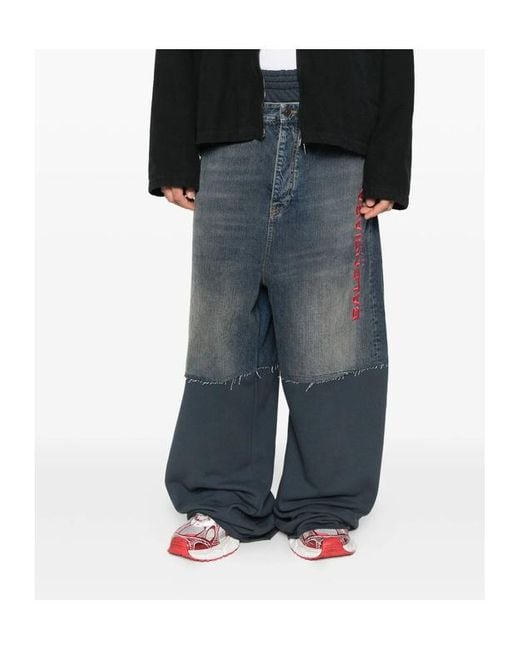 Balenciaga Blue Insert Joggers Jeans for men