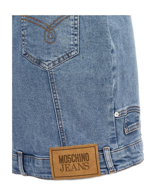 Moschino Blue A Dress With Chest Buttons