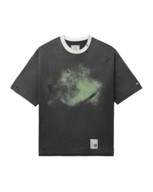 Maison Mihara Yasuhiro Gray Crewneck Distressed T-Shirt for men