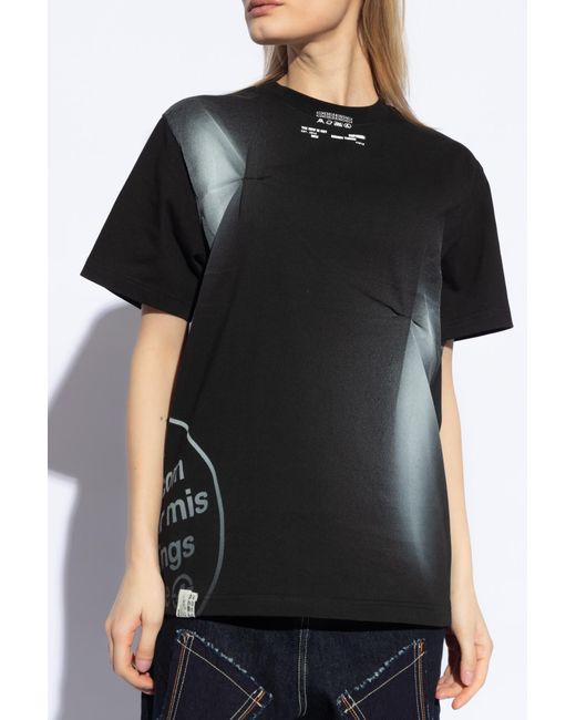 Adererror Black Short-Sleeved T-Shirt for men
