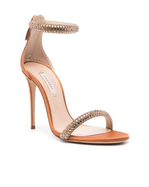 Casadei White Scarlet Stratosphere Embellished Open Toe Sandals