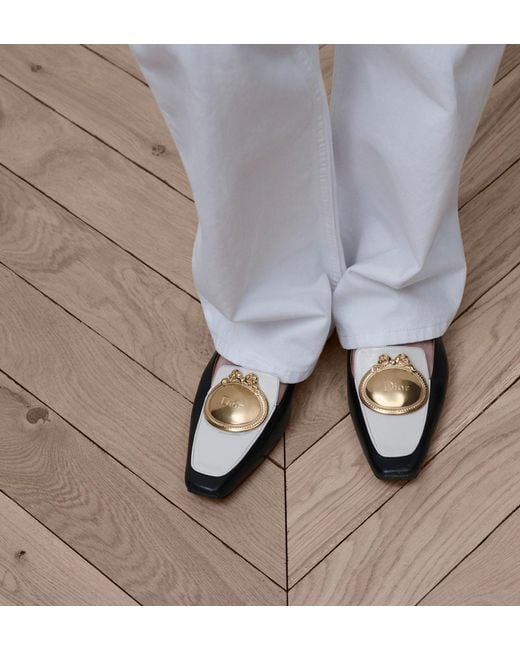 Dior Black Médaillon Loafer