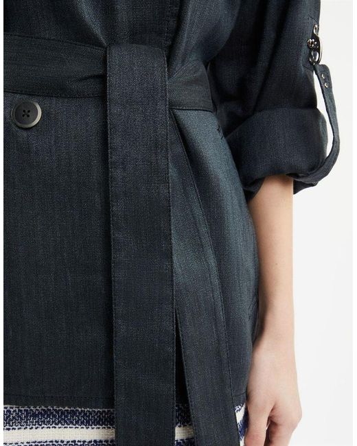 Fay Blue Classic Short Trench Coat
