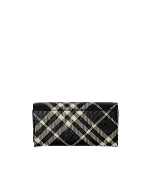Burberry Black Check Continental Wallet