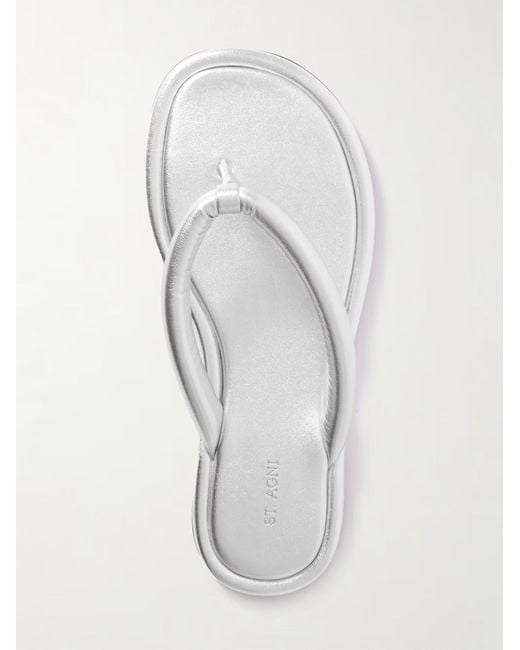 St. Agni White Sumi Flip-Flops