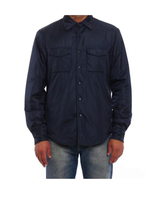 Aspesi Blue Shirt-Inspired Nylon Jacket for men