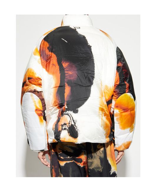 Y-3 Metallic Abstract Printed Padded Puffer Jacket for men