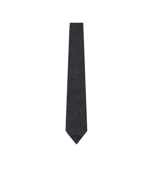 Brunello Cucinelli White Denim Tie for men