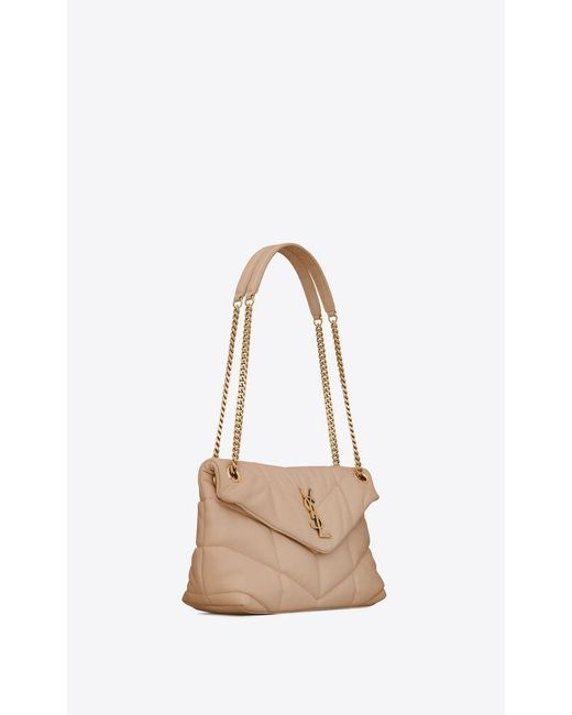 Saint Laurent White Puffer Small Shoulder Bag