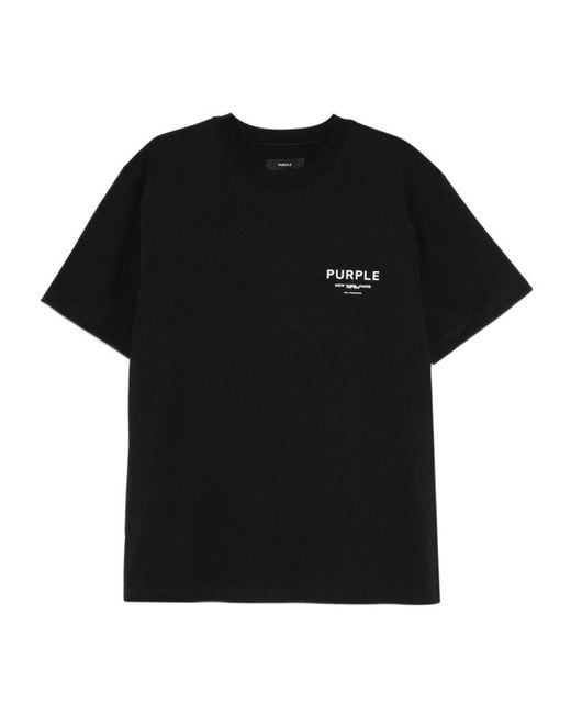 Purple Brand Black Logo T-Shirt for men
