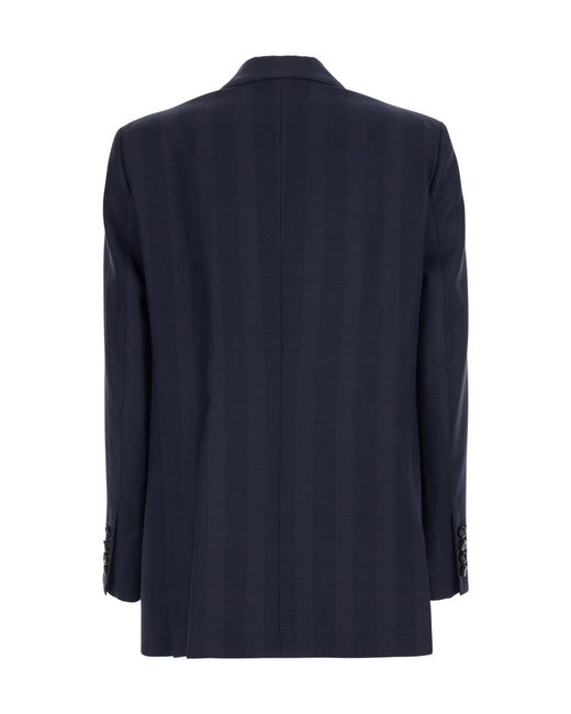 Blazé Milano Blue Blazé Milano Aramis Checked Double-Breasted Blazer