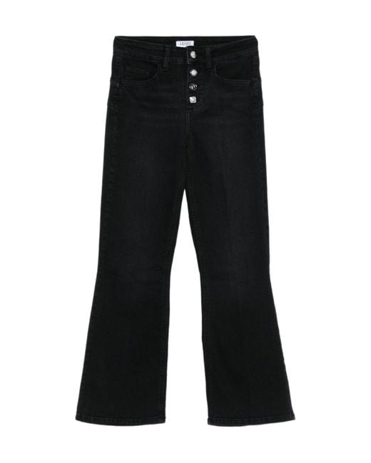 Liu Jo Black Belt Loop Denim Trousers