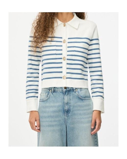 iBlues Blue Boxy Cardigan