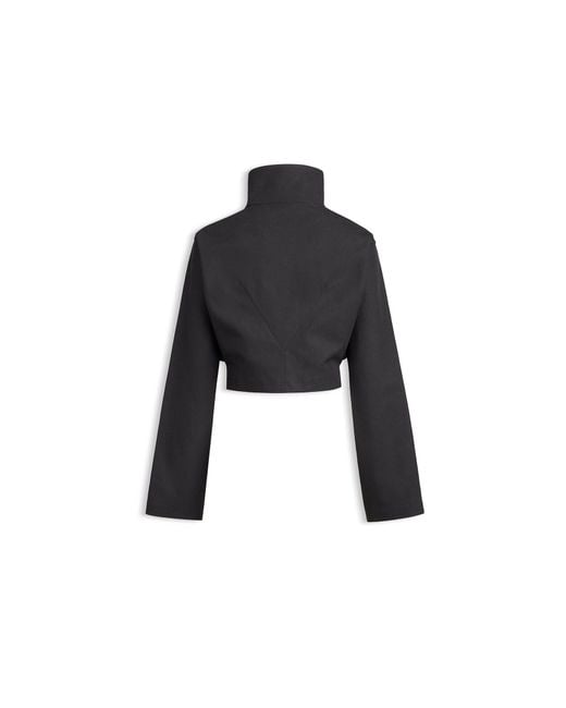 Alaïa Black High-Neck Cropped Jacket