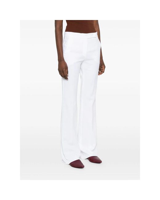 Max Mara White Bootcut Casual Pants