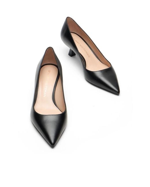 Stuart Weitzman Black Stuart Sculpt Pump 50