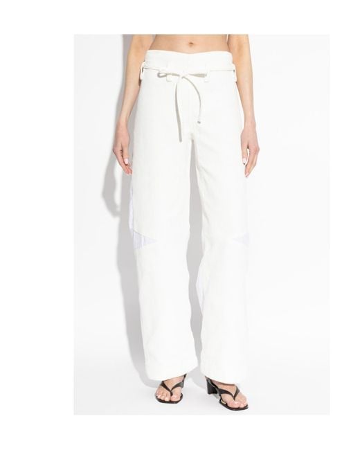 Tory Burch White Straight Leg Pants