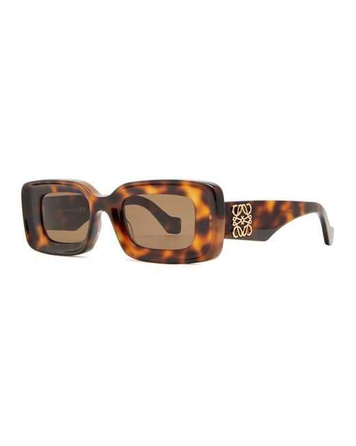 Loewe Blue Rectangle-Frame Sunglasses