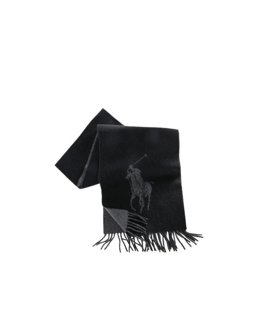 Polo Ralph Lauren Black Polo Player Scarf for men
