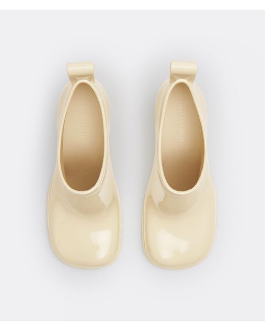 Bottega Veneta Natural Shine Square Toe Ankle Rain Boots