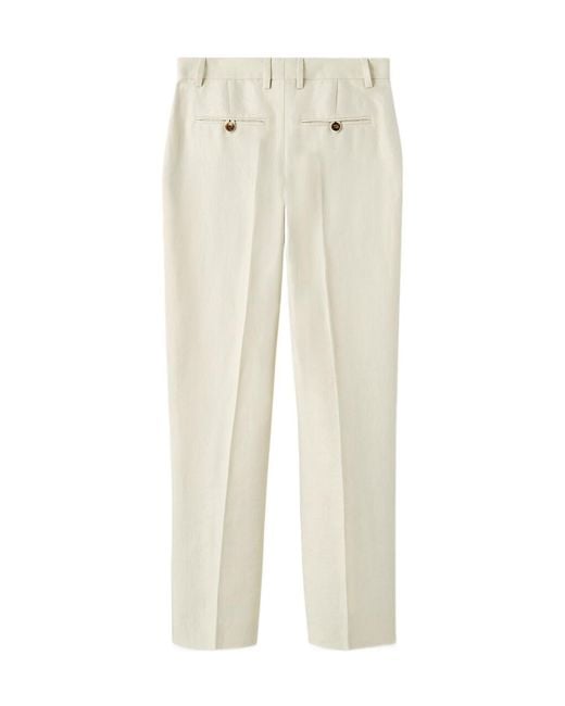 Loro Piana White Dermot Trousers