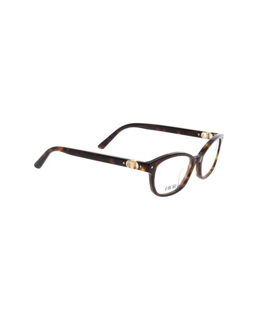 Dior White Eyewear Rectangular Frame Glasses