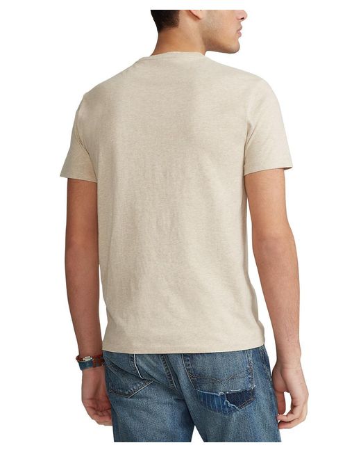 Polo Ralph Lauren Natural Logo Embroidered Crewneck T-Shirt for men