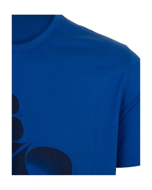 Boss Blue Round Collar Logo T-Shirt for men