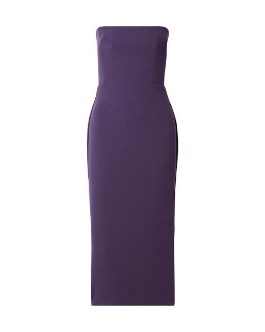 Alex Perry Purple Strapless Stretch-Crepe Midi Dress