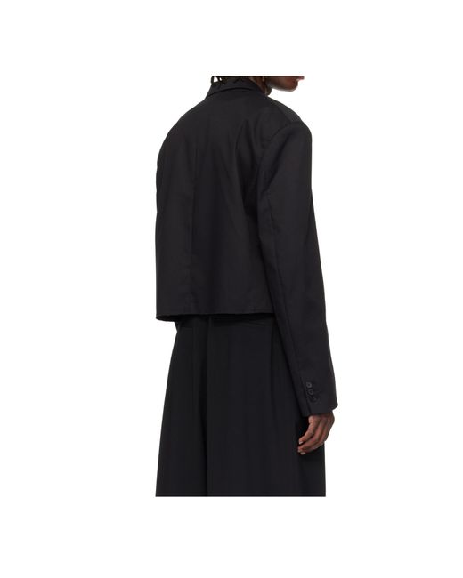 Lu'u Dan Black Slashed Blazer for men