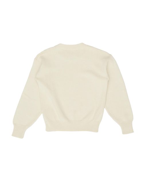 Jil Sander White Crewneck Knitted Jumper for men