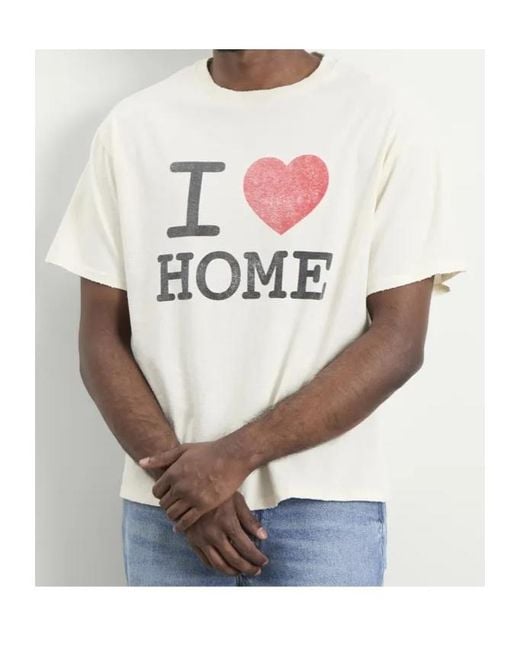 GALLERY DEPT. White Graphic T-Shirts for men