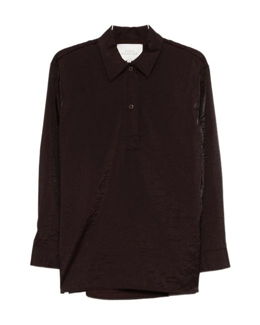 Studio Nicholson Black Long Sleeve Shirt