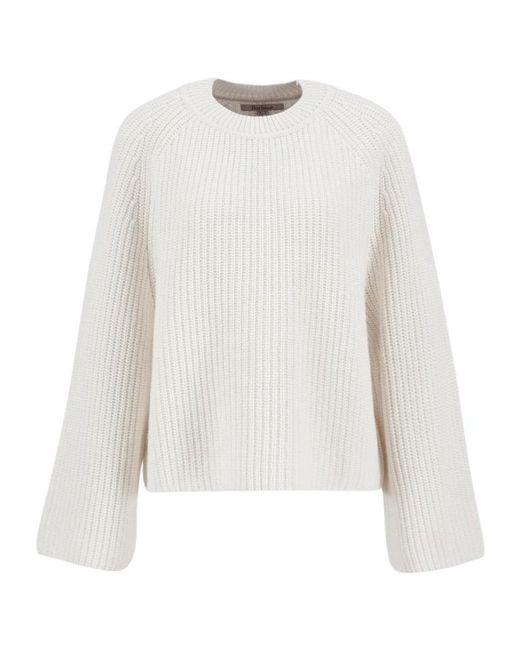 Barbour White Crew Neck Sweater