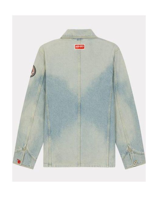 KENZO Blue Travel Denim Jacket for men