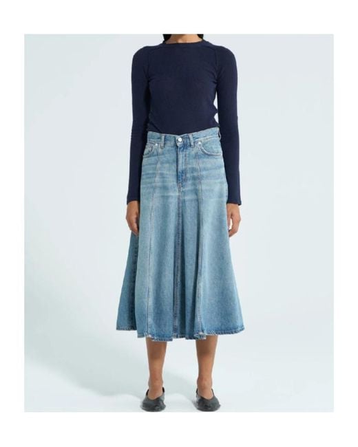 Haikure Blue Mid Serenity Denim Skirt