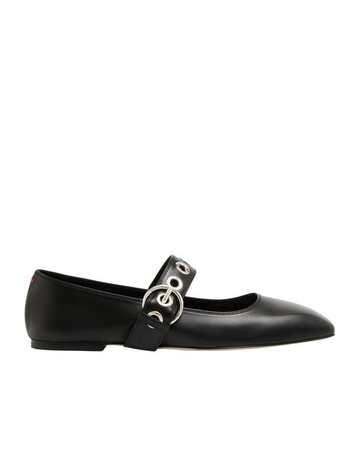 Aeyde Black Square Head Ballet